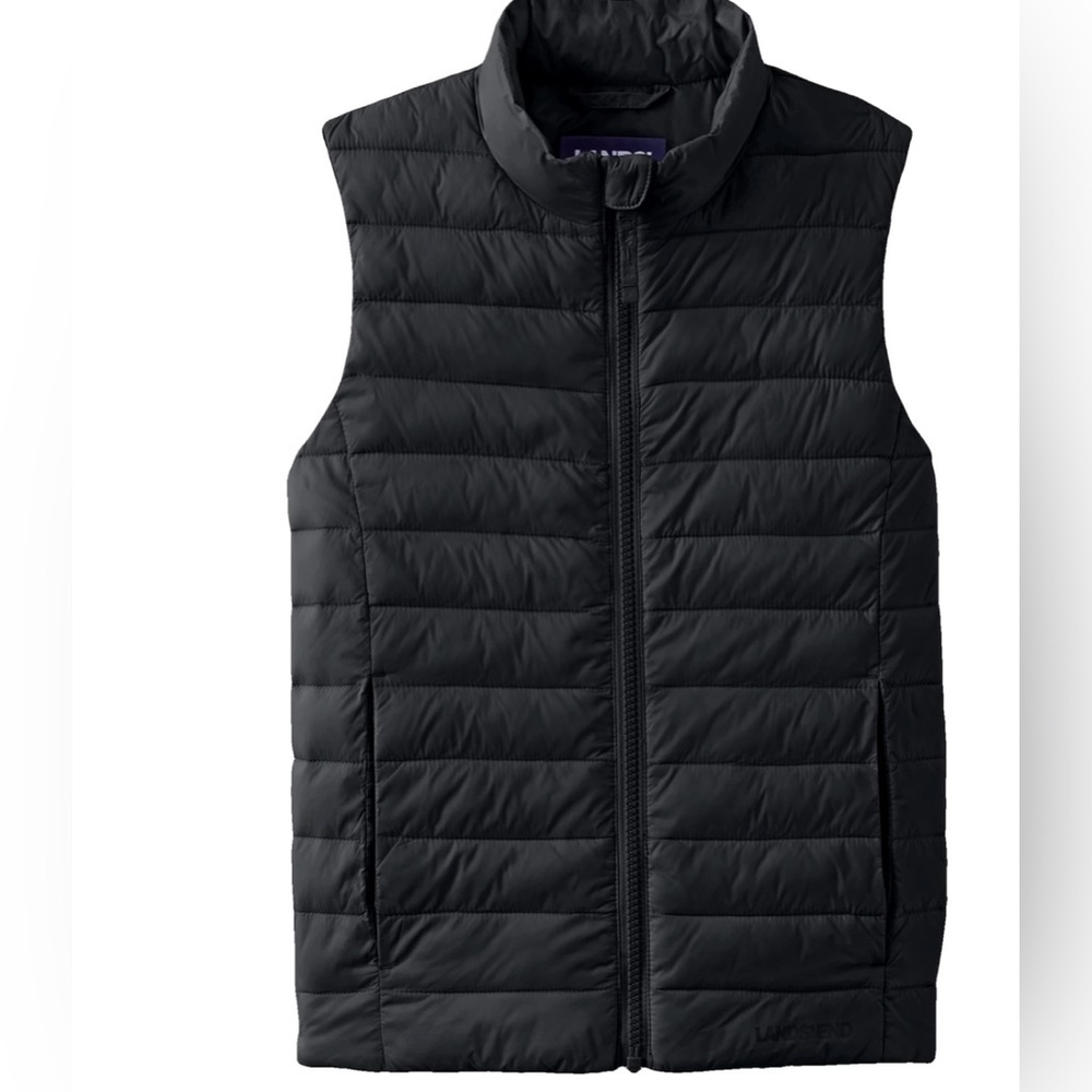 Lot of 2 Kids Lands' End Insulated Down Alternative Vest 1 NWT size L